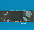 CD-Cover: Paul Kuhn-Remember When